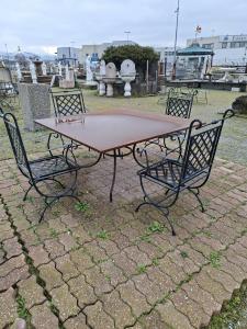 Square wrought iron table
